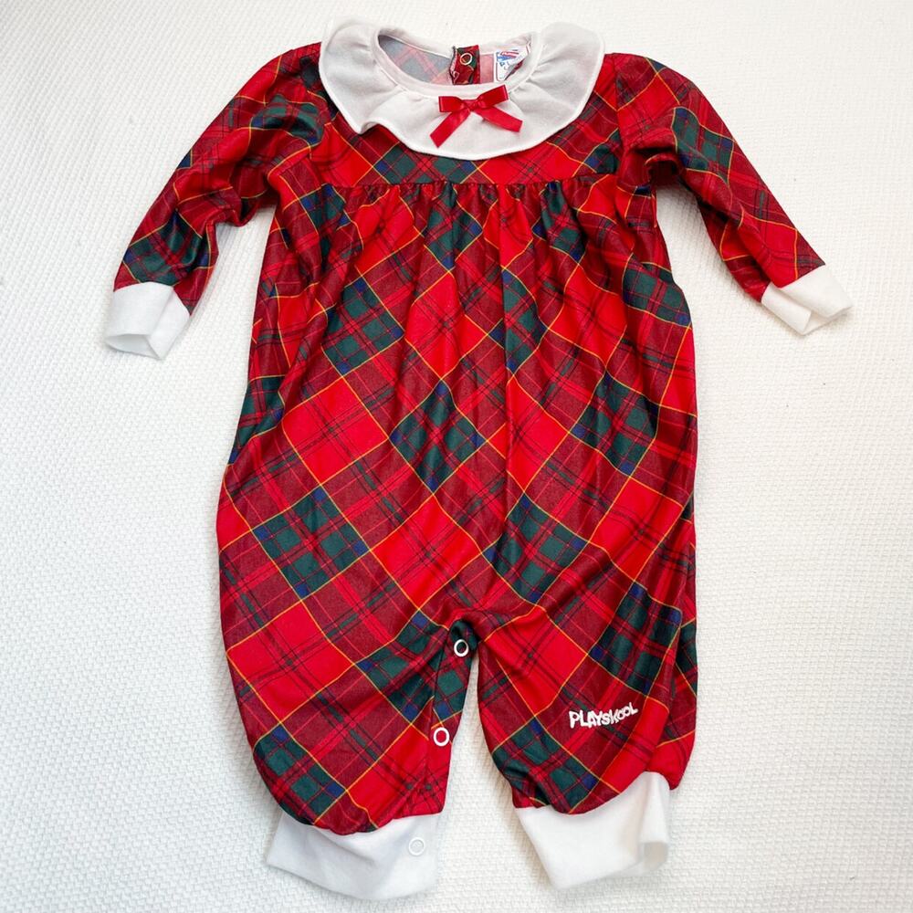 Vintage Playskool Plaid Romper